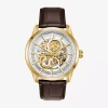 Bulova Sutton Mens Brown Leather Strap Watch 97a138 In Brown
