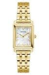 Bulova Women's Sutton Gold-tone Stainless Steel Bracelet Watch 21mm In Goldone