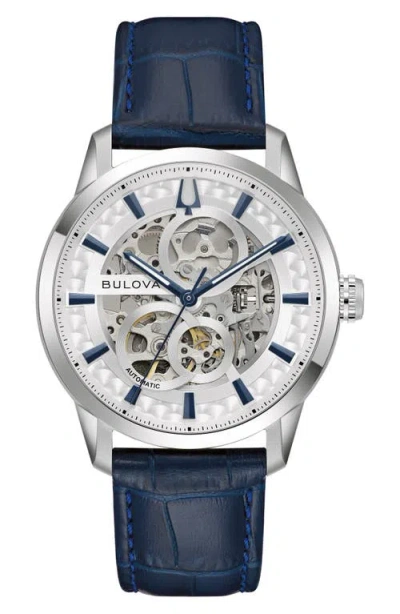 Bulova Sutton 40mm Watch In Blue