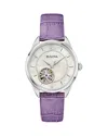 Bulova Sutton Watch, 35mm In White/purple