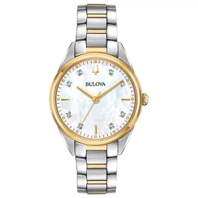 Bulova Sutton Womens Two Tone Stainless Steel Bracelet Watch 98p184 In Multi