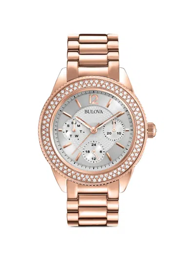 Bulova Swarovski Crystal 38mm Watch In Pattern