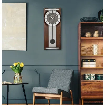 Bulova The Newton Wall Clock In Gray;ivory;espresso