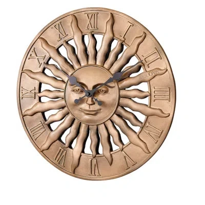 Bulova The Sunrise 14" Wall Clock In Golden Bronze