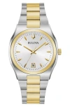 Bulova Women's Surveyor Two-tone Stainless Steel Bracelet Watch 34mm, Created For Macy's In Two-tone