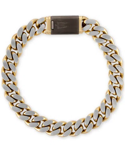 Bulova Two-tone Stainless Steel Chain Bracelet In No Color