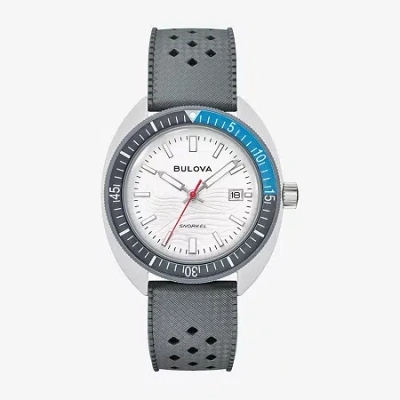 Bulova Unisex Adult Gray Strap Watch 98b449 In Black