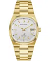 Bulova Unisex Super Seville Gold-tone Stainless Steel Bracelet Watch 38mm In No Color