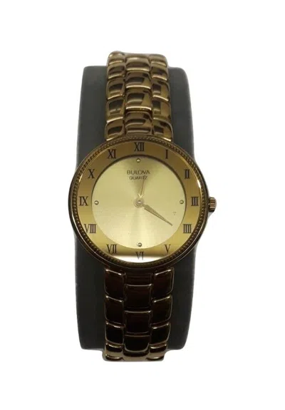 Pre-owned Bulova Vintage  97l04-t1 Gold Quartz Water Resistant Women's Writst Watch (new)
