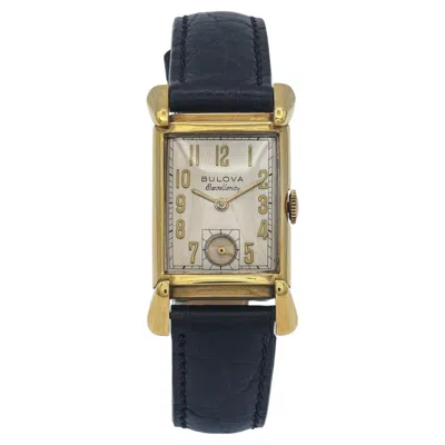 Pre-owned Bulova Vintage  Excellency 14k Yellow Gold Handwind Watch