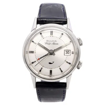 Pre-owned Bulova Vintage  Wrist Alarm Stainless Steel Date Hand-wind Men's Watch In Multiple