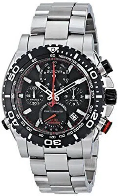 Pre-owned Bulova Watch Men's 98b212 Precisionist Silver/black