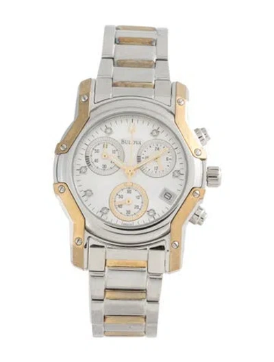Pre-owned Bulova Wintermoor Watch, 32mm In Multicolor