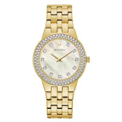 Bulova Women's 45mm Gold Tone Quartz Watch 98x124