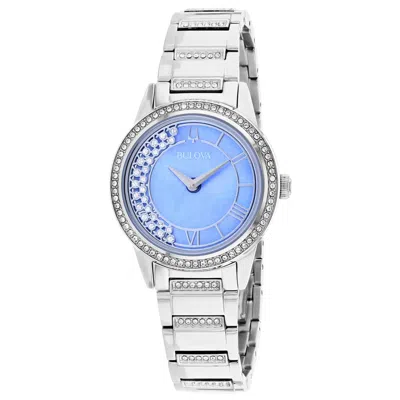 Bulova Women's Blue Mother Of Pearl Dial Watch In Metallic