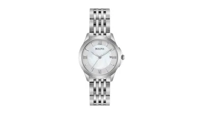 Pre-owned Bulova Women's  Classic 96m151 Watch In Stainless Steel In Silver