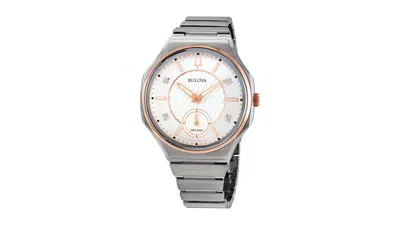 Pre-owned Bulova Women's  Curv Diamond 98p182 Watch In Stainless Steel In Silver