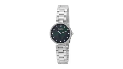 Pre-owned Bulova Women's  Diamond 96p204 Watch In Stainless Steel In Silver