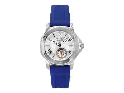 Pre-owned Bulova Women's  Marine Star 96l324 Watch In Stainless Steel