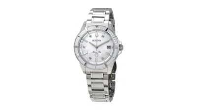Pre-owned Bulova Women's  Marine Star 96p201 Watch In Stainless Steel In Silver