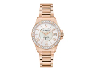 Pre-owned Bulova Women's  Marine Star 98r295 Watch In Stainless Steel