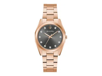 Pre-owned Bulova Women's  Surveyor 97p156 Watch In Stainless Steel
