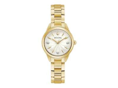 Pre-owned Bulova Women's  Sutton 97p150 Watch In Stainless Steel