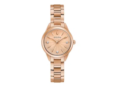 Pre-owned Bulova Women's  Sutton 97p151 Watch In Stainless Steel