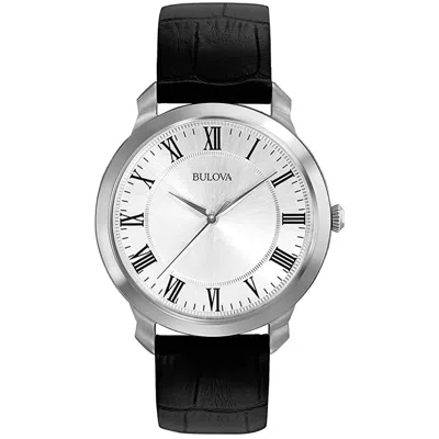 Bulova Women's Classic Silver Dial Watch In Black