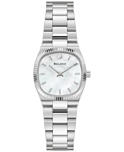 Bulova Women's Classic Super Seville Silver-tone Stainless Steel Bracelet Watch 37.5mm In Gray