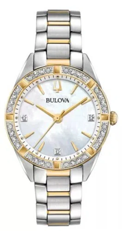 Pre-owned Bulova Women's Classic Sutton Quartz Silver Stainless Steel Watch 33 Mm 98r263