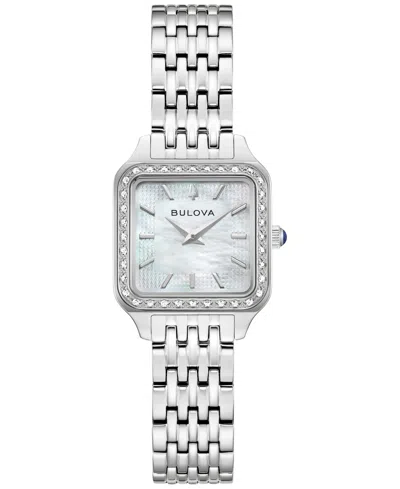 Bulova Women's Classic Sutton Silver-tone Stainless Steel Bracelet Watch 22.7mm In Gray