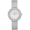 Bulova Crystal Womens Crystal Accent Silver Tone Stainless Steel Strap Watch 96l329 In Silver