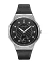 Bulova Women's 40mm Stainless Steel, Diamond & Techno Strap Watch