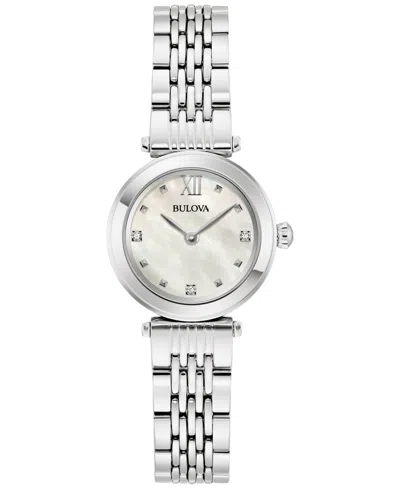 Bulova Women's Diamond Accent Stainless Steel Bracelet Watch 25mm In No Color