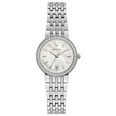 Bulova Women's Diamond White Dial Watch In Metallic