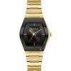 Bulova Gemini Quartz Black Dial Ladies Watch 97l164 In Black