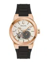 Bulova Unisex Automatic Latin Grammy Black Silicone Strap Watch 38mm