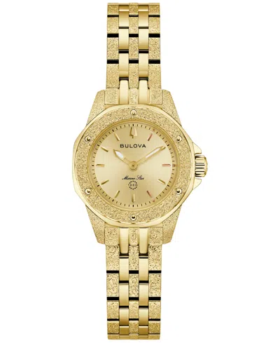 Bulova Women's Marine Star Series A Marc Anthony Gold-tone Stainless Steel Bracelet Watch 35mm