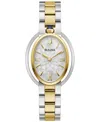 Bulova Women's Rubaiyat Two-tone Stainless Steel Bracelet Watch 29mm In No Color