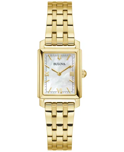 BULOVA WOMEN'S SUTTON GOLD-TONE STAINLESS STEEL BRACELET WATCH 21MM