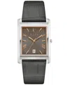 Bulova Men's Sutton Gray Leather Strap Watch 29mm In No Color