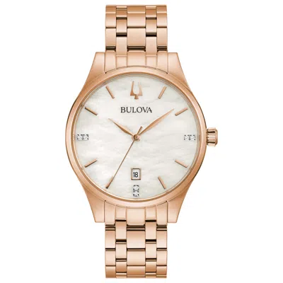 Bulova Classic Womens Rose Goldtone Stainless Steel Bracelet Watch 97p152 In Multi