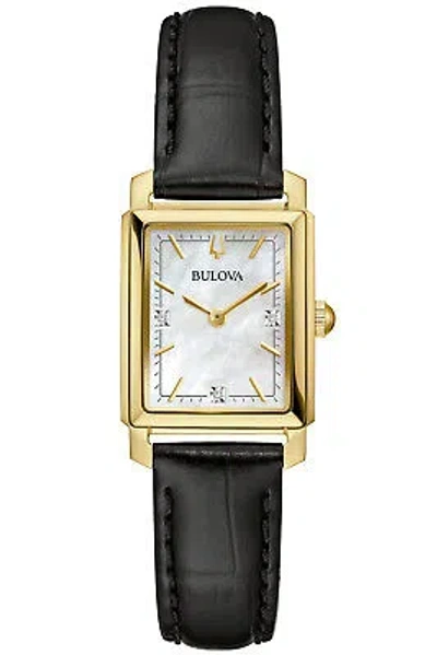 Pre-owned Bulova Women's Watch Sutton With Leather Strap 97p166
