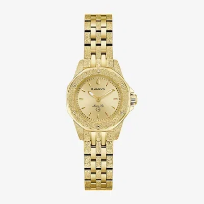 Bulova Womens Gold Tone Stainless Steel Bracelet Watch 97l192 In Neutral