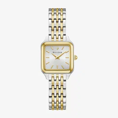 Bulova Womens Two Tone Stainless Steel Bracelet Watch 98l330 In Yellow