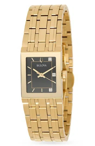 Bulova X Marc Anthony Quadra Bracelet Watch, 21mm In Gold