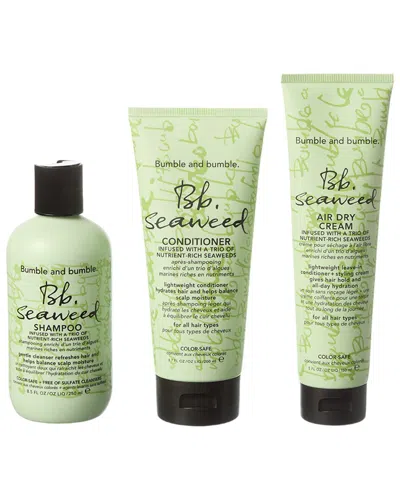 Bumble And Bumble . 3pc Seaweed Shampoo & Conditioner & Air Dry Cream In Green