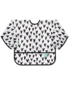 Bumkins Baby Printed Sleeved Bib In Black Hearts