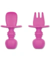 Bumkins Silicone Chewtensils In Fuchsia
